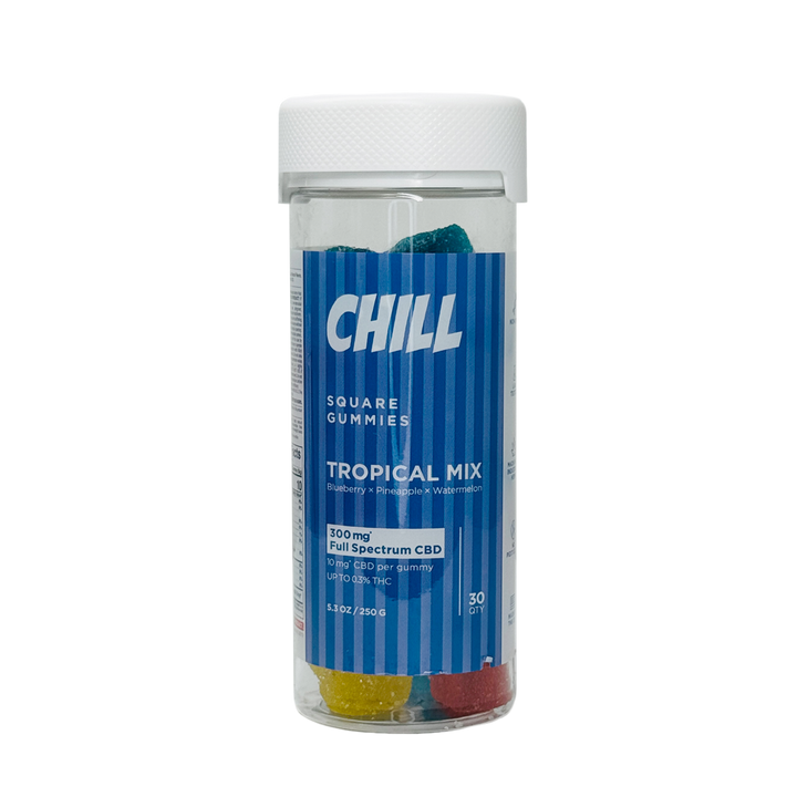 Chill Full Spectrum CBD 300mg Square Gummies