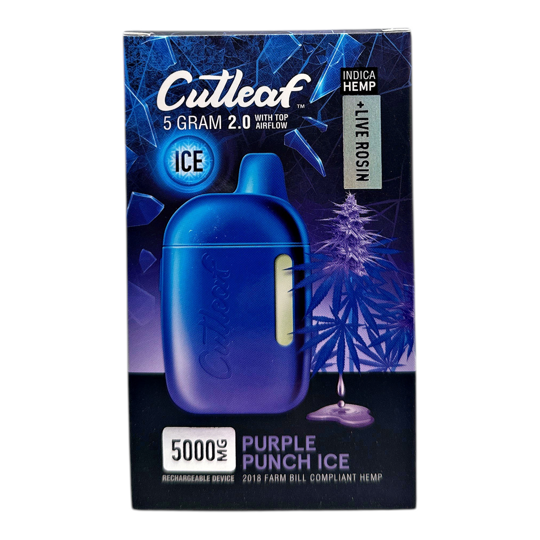 Cutleaf 5 Gram 2.0 Ice Hemp + Live Rosin Disposable