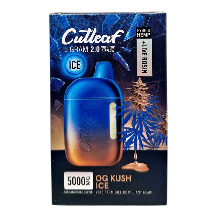 Cutleaf 5 Gram 2.0 Ice Hemp + Live Rosin Disposable