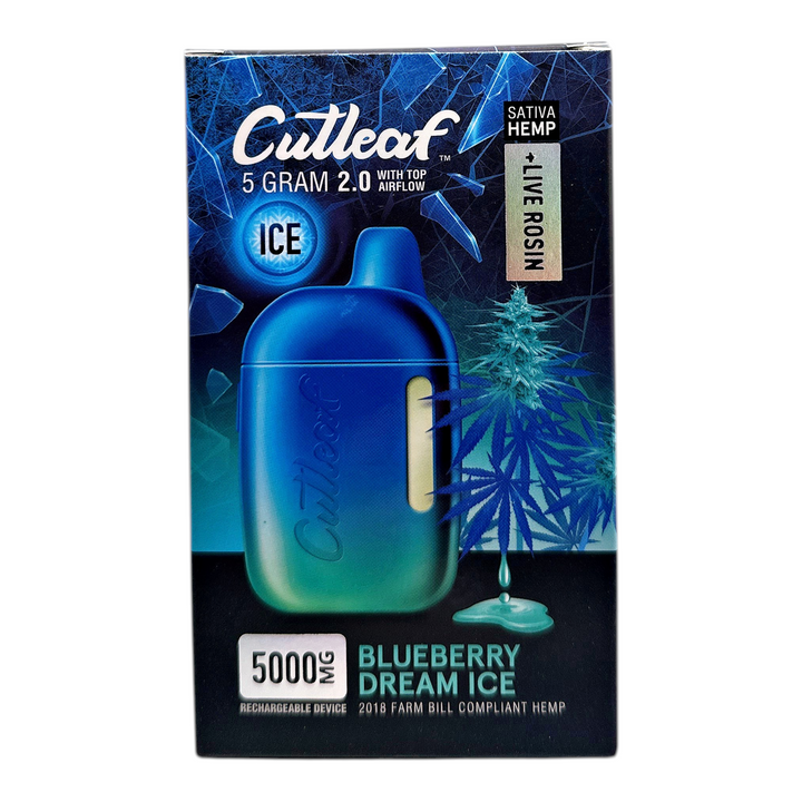 Cutleaf 5 Gram 2.0 Ice Hemp + Live Rosin Disposable