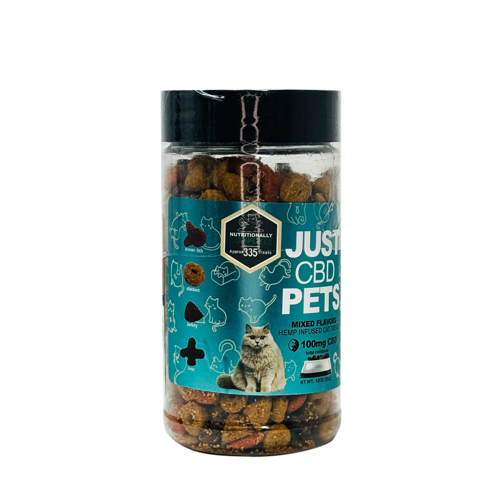 Just CBD 100mg Cat Treats - Tasty CBD-infused treats for cats, supporting calm and wellness.