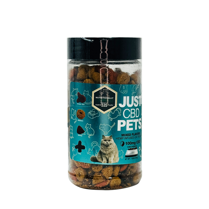 Just CBD 100mg Cat Treats - Tasty CBD-infused treats for cats, supporting calm and wellness.