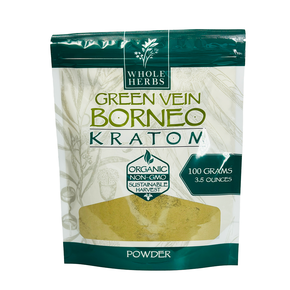 Whole Herbs Kratom Powder Green Vein Borneo - High-quality kratom powder for natural wellness.