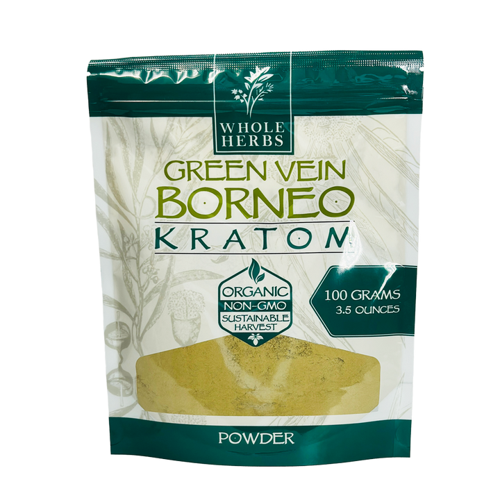 Whole Herbs Kratom Powder Green Vein Borneo - High-quality kratom powder for natural wellness.